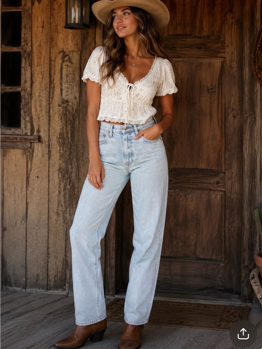 Wrangler Women’s Straight Leg Jeans in Light Blue Wash